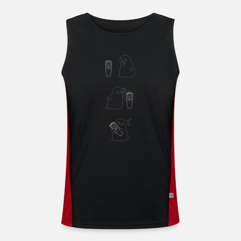 Geist K II Meter Linien Funktionelles Kontrast-Tank Top für Männer 