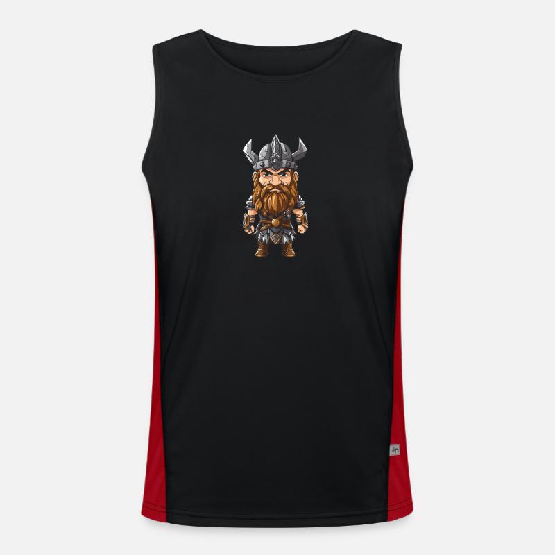 Wikinger Valhalla Krieger Odin Funktionelles Kontrast-Tank Top für Männer 