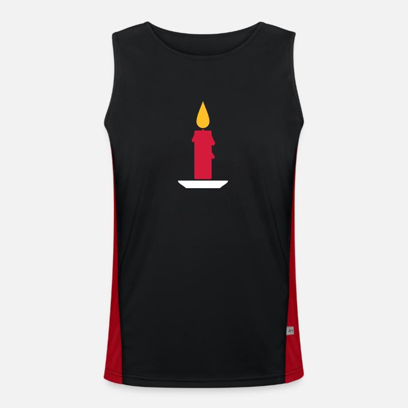 Kerze Funktionelles Kontrast-Tank Top für Männer 