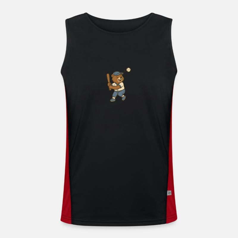 Baseball - Bär Funktionelles Kontrast-Tank Top für Männer 