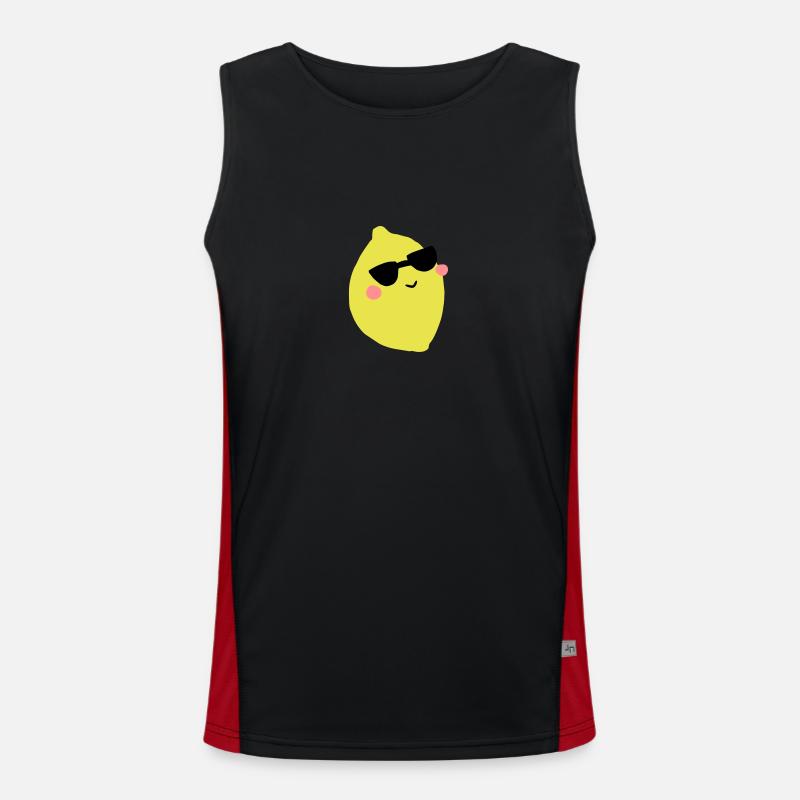 Zitrone Funktionelles Kontrast-Tank Top für Männer 