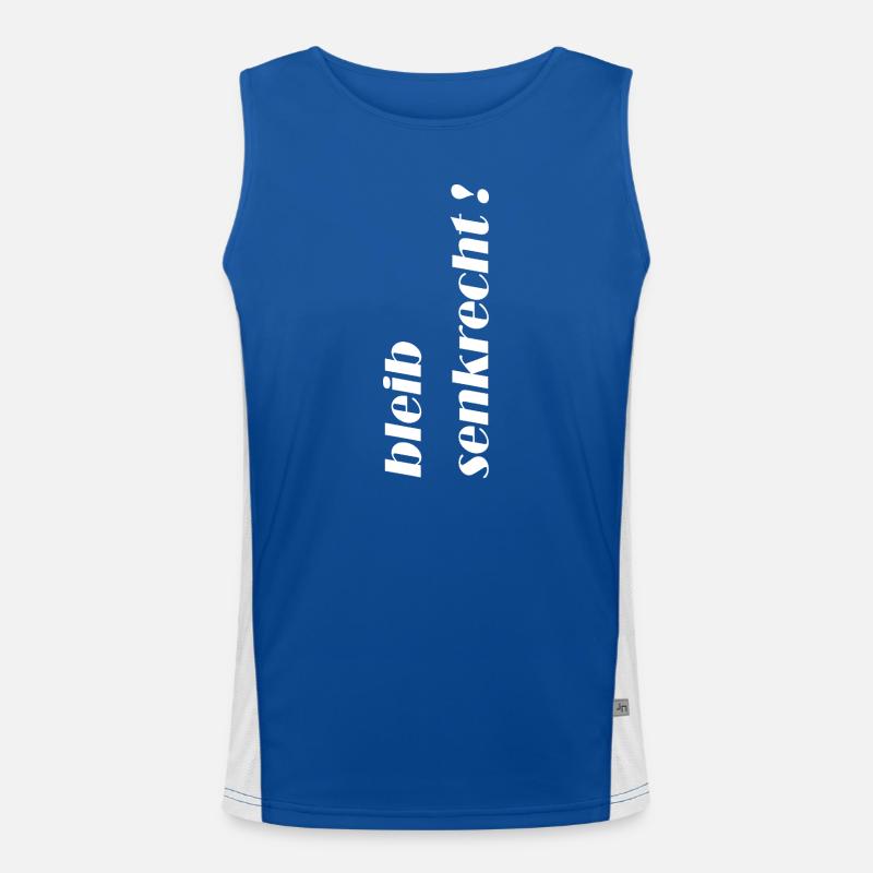 Stay vertical! Clear statement look Men's Functional Contrast Tank Top 