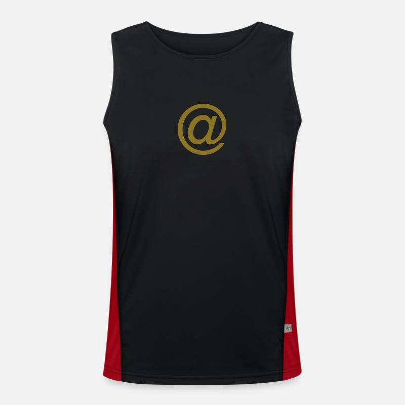 Email Icon Funktionelles Kontrast-Tank Top für Männer 