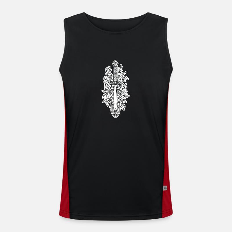 Messer Messerschmied Messerliebhaber Funktionelles Kontrast-Tank Top für Männer 
