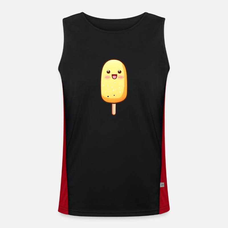 Kawaii Corndog Men's Functional Contrast Tank Top 