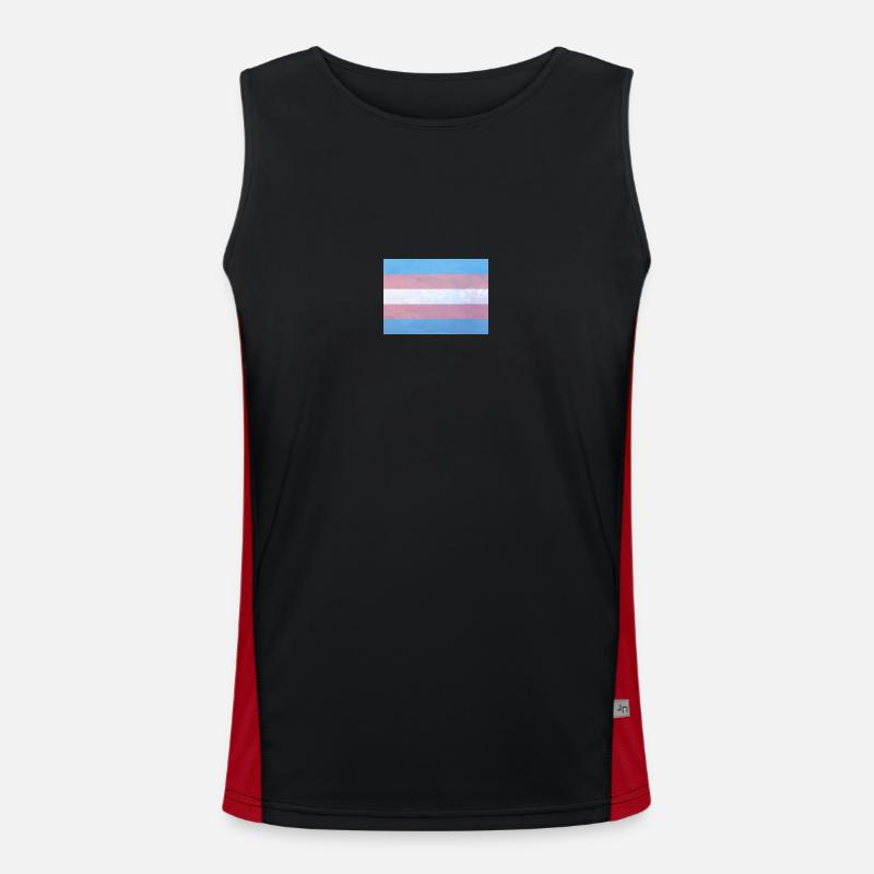 Drapeau de la fierté trans Débardeur respirant contrasté Homme 