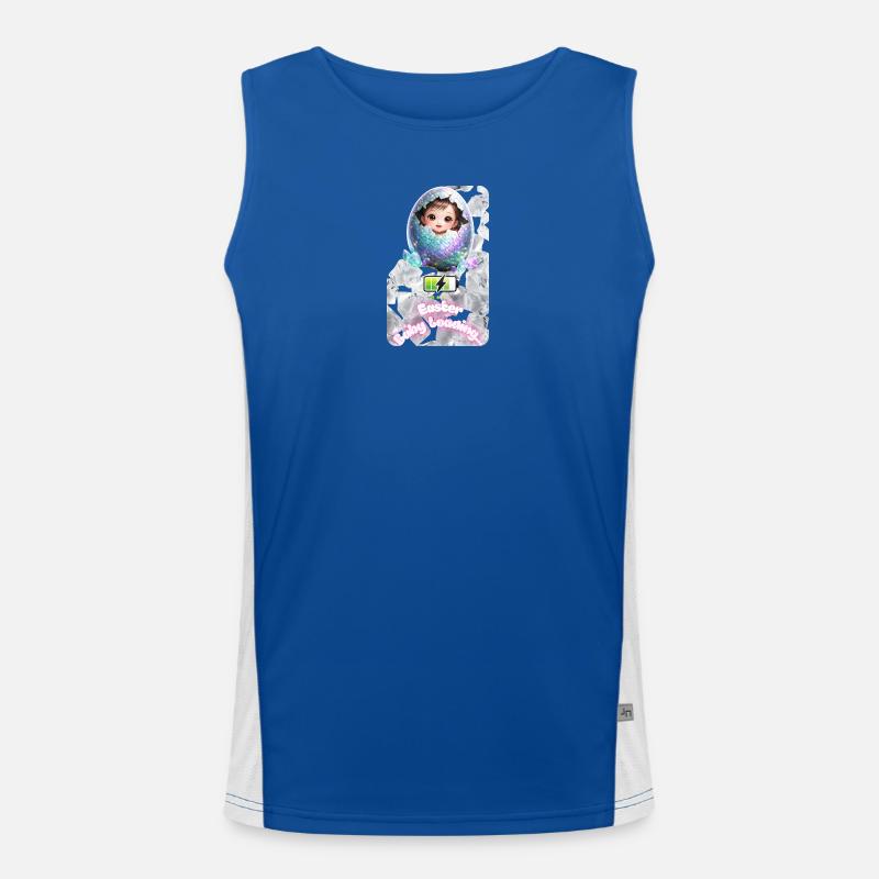 Easter Bud Baby Egg Explosion Men's Functional Contrast Tank Top 