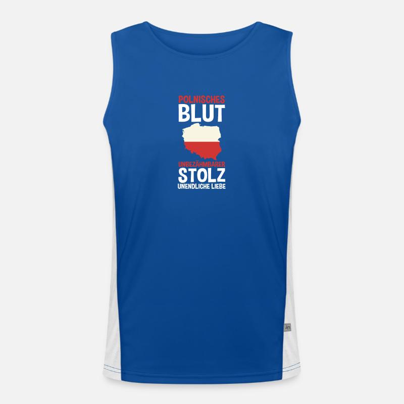 Pole Polish Poland Men's Functional Contrast Tank Top 