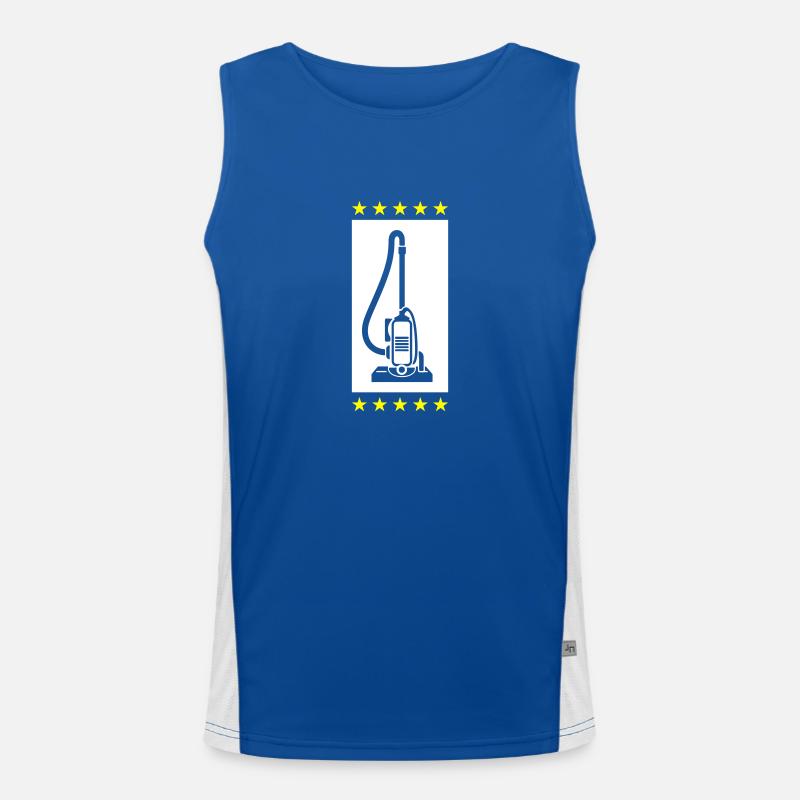 Vacuum Cleaner Symbol Cleaning Men's Functional Contrast Tank Top 