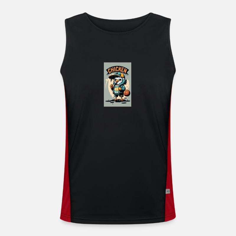 Cool Chicken Funktionelles Kontrast-Tank Top für Männer 