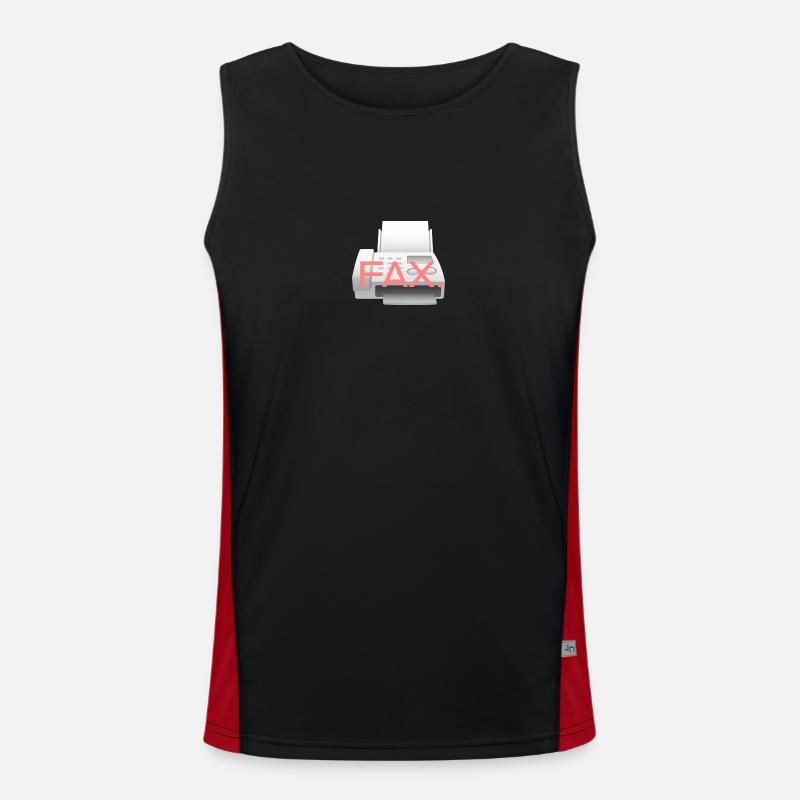 Fax-Symbol Funktionelles Kontrast-Tank Top für Männer 
