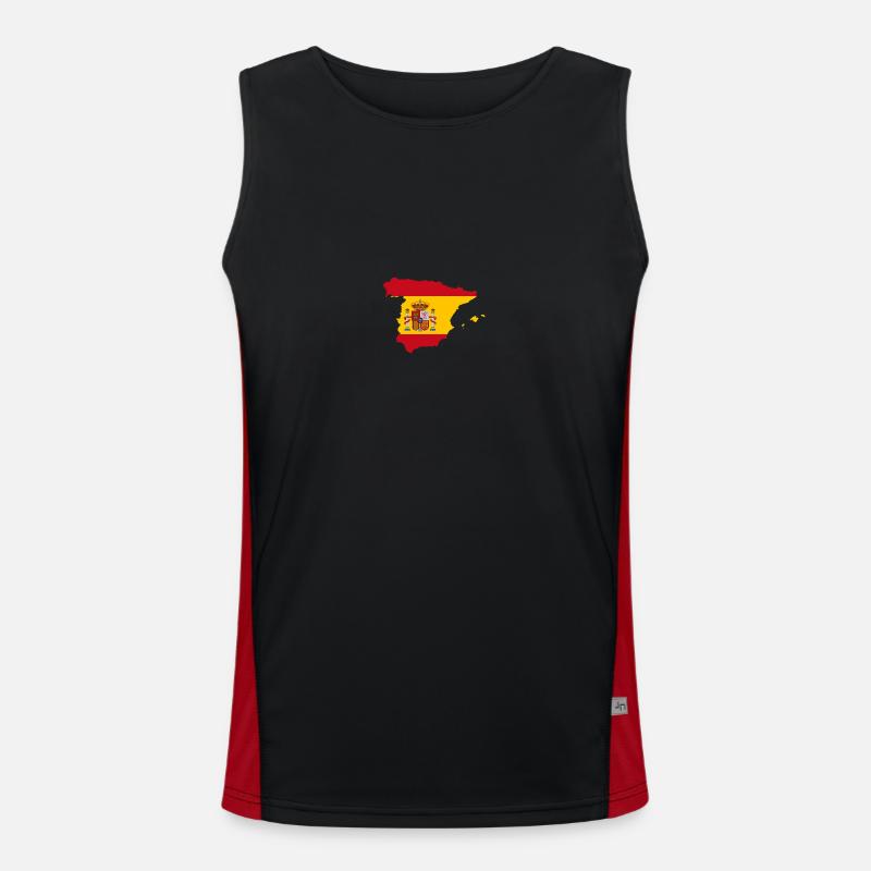 Spanien Funktionelles Kontrast-Tank Top für Männer 