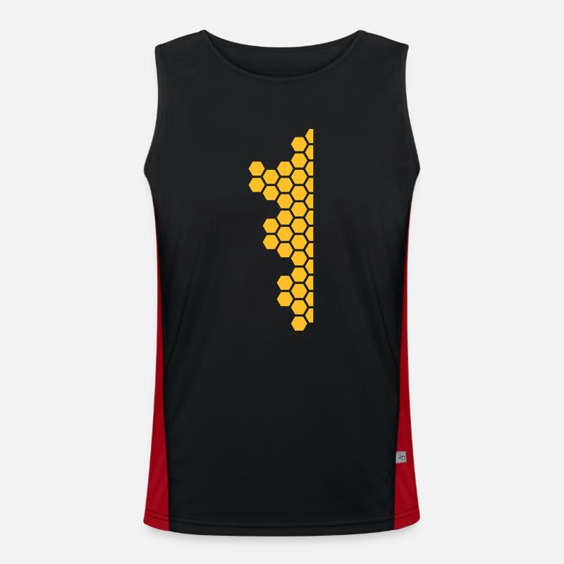 Honeycombs Pattern Funktionelles Kontrast-Tank Top für Männer 