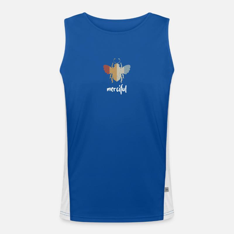 Retro Bee Merciful Biene Be Merciful Funktionelles Kontrast-Tank Top für Männer 