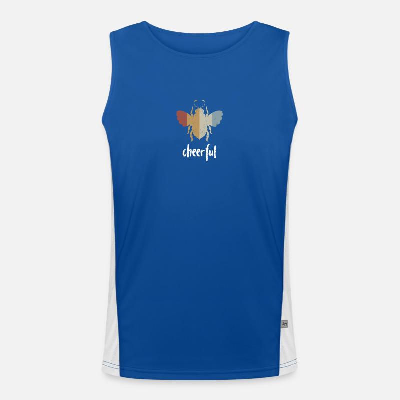 Retro Bee Cheerful Biene Be Cheerful Men's Functional Contrast Tank Top 