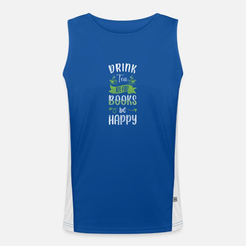 Tea Drinker Time Out Green Tea Men's Functional Contrast Tank Top 
