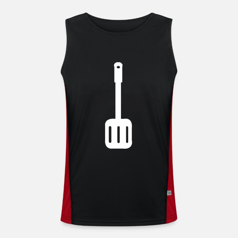 Pfannenwender Koch Bäcker Köche Geschenk Kochen Funktionelles Kontrast-Tank Top für Männer 