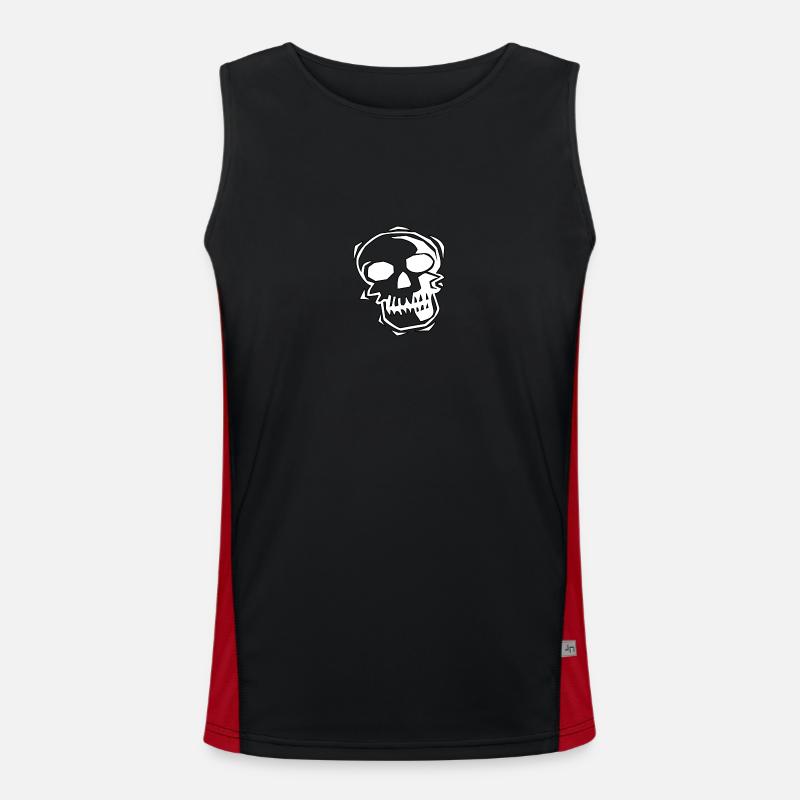 Skull Funktionelles Kontrast-Tank Top für Männer 