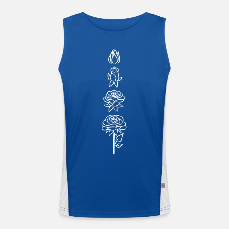 éclosion d'une fleur blanche Débardeur respirant contrasté Homme 