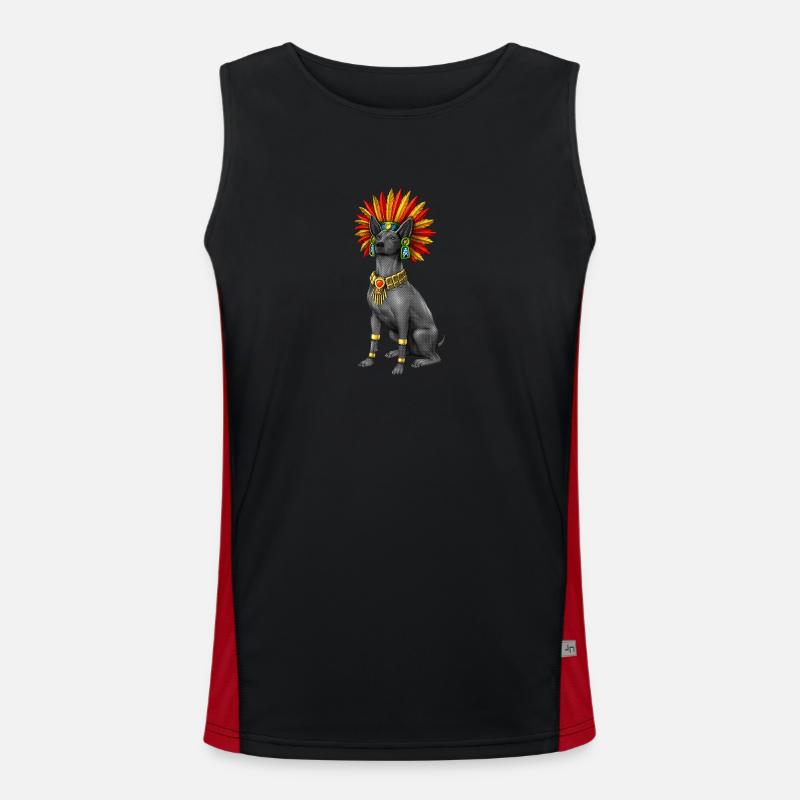 Xolo Dog Aztec Warrior Men's Functional Contrast Tank Top 