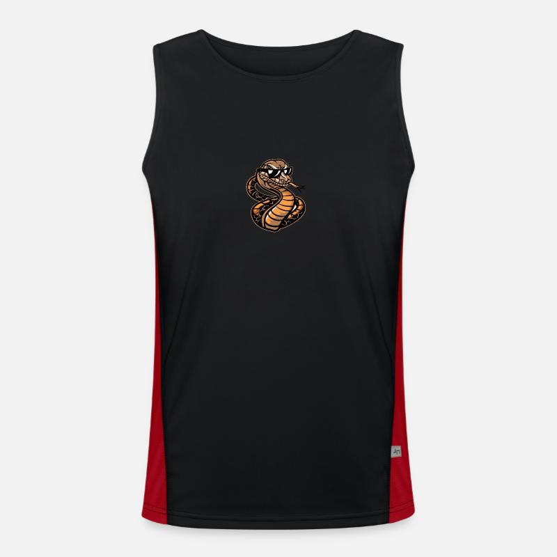 Schlange Kobra Cool Comic Funktionelles Kontrast-Tank Top für Männer 