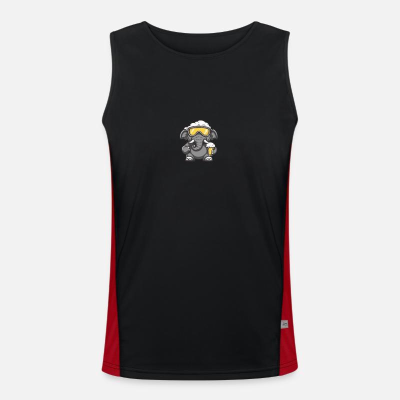 Mammut après-ski beer - Men's Functional Contrast Tank Top - black/red