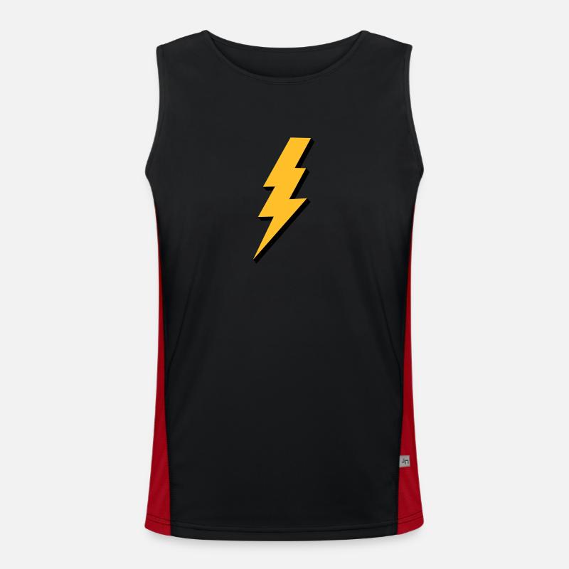 blitz3 - Men's Functional Contrast Tank Top  - black/red