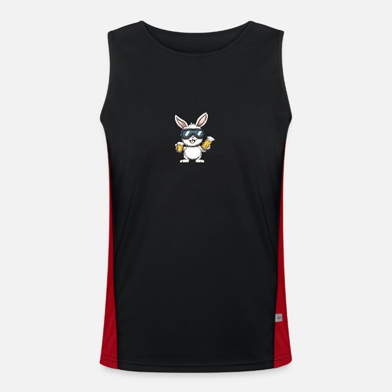 Hase Apres Ski Bier Funktionelles Kontrast-Tank Top für Männer 