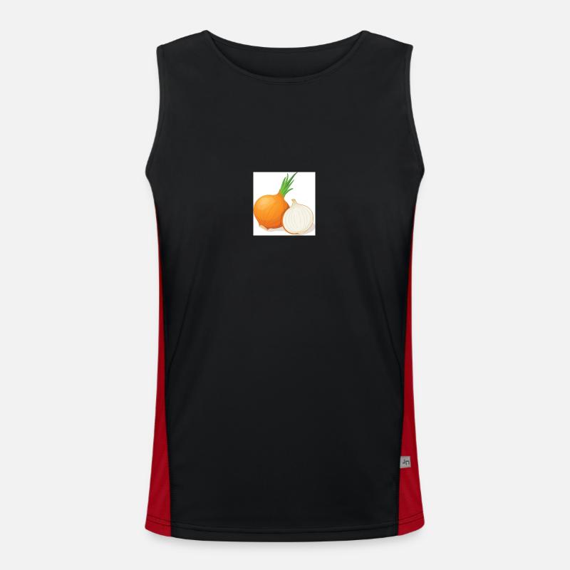 onion - Men's Functional Contrast Tank Top  - black/red