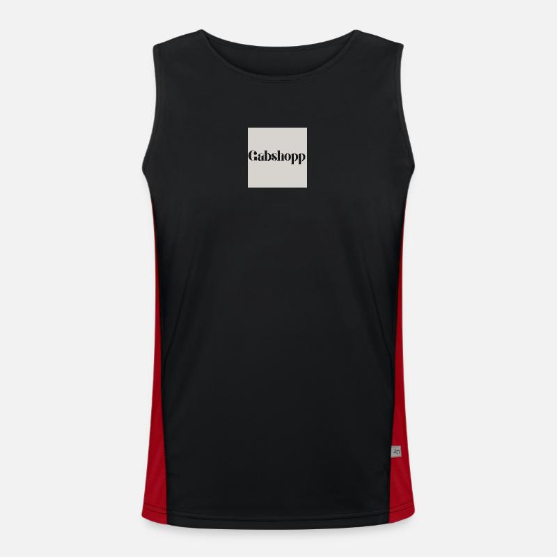 logo - Men's Functional Contrast Tank Top  - black/red