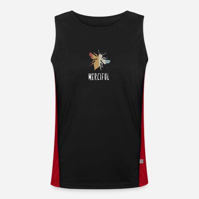 Retro Bee Merciful Biene Be Merciful Men's Functional Contrast Tank Top 