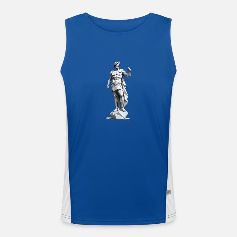 Griechischer Gott - Low Poly Design Funktionelles Kontrast-Tank Top für Männer 