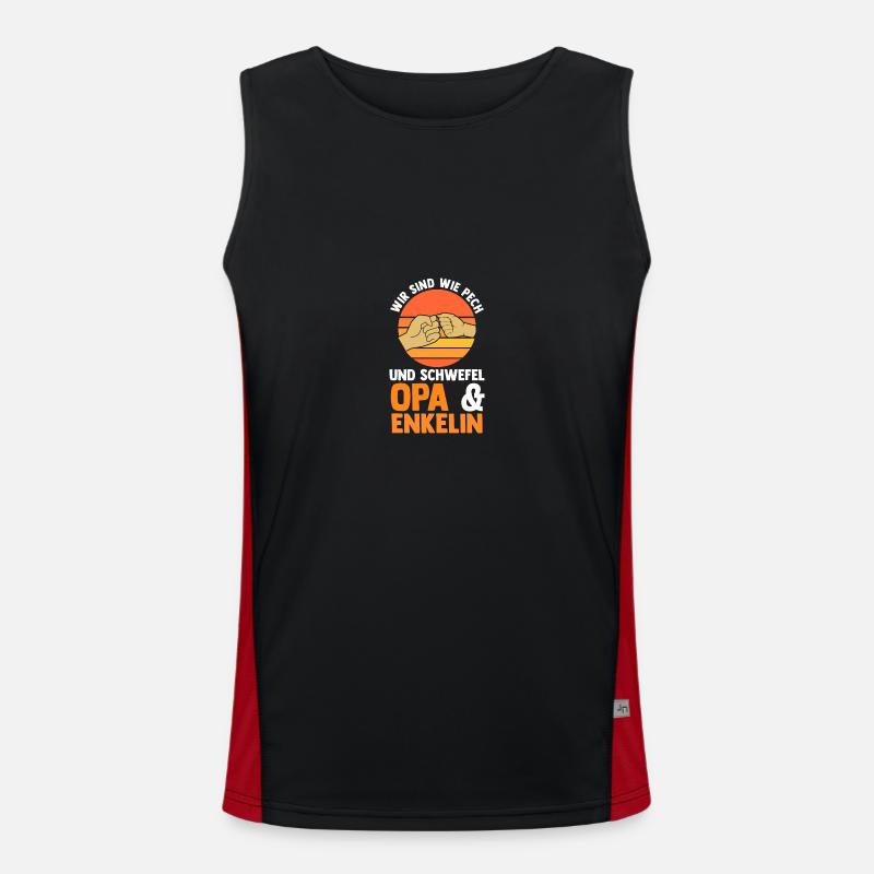 Opa Und Enkel Funktionelles Kontrast-Tank Top für Männer 
