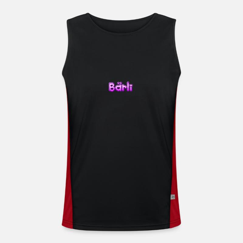 Text Bärli Funktionelles Kontrast-Tank Top für Männer 