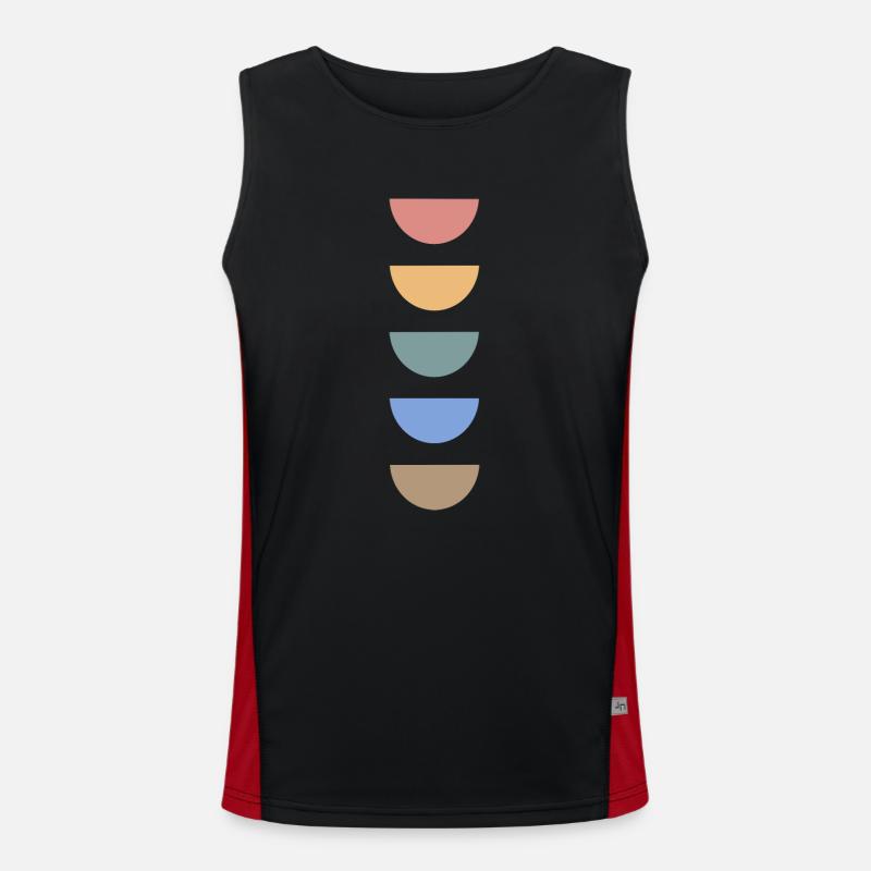 Conception de couleurs rétro Débardeur respirant contrasté Homme 