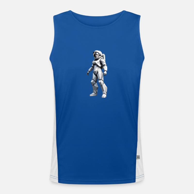 Astronaut - Profession Design Sticker Men's Functional Contrast Tank Top 