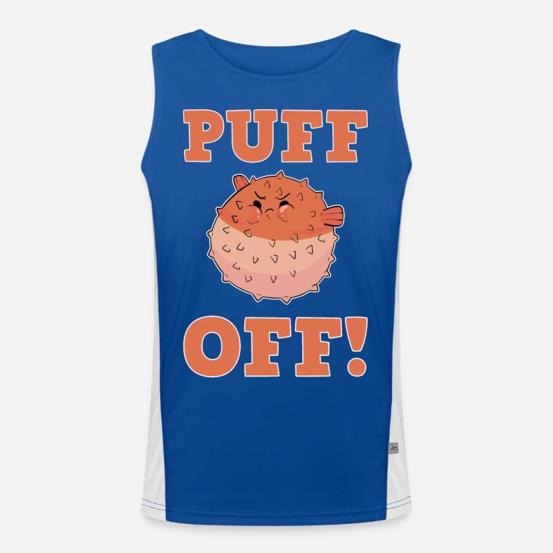 Kugelfisch Funktionelles Kontrast-Tank Top für Männer 