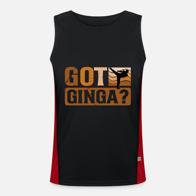 Git Ginga? - Men's Functional Contrast Tank Top  - black/red