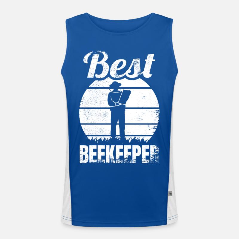 Funny beekeeper Men's Functional Contrast Tank Top 