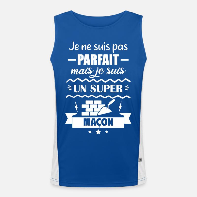 Pas parfait mais super maçon Débardeur respirant contrasté Homme 