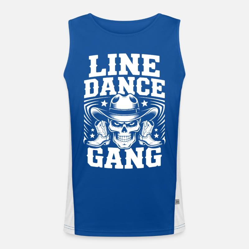 Gang de danse en ligne Skull Tee Débardeur respirant contrasté Homme 
