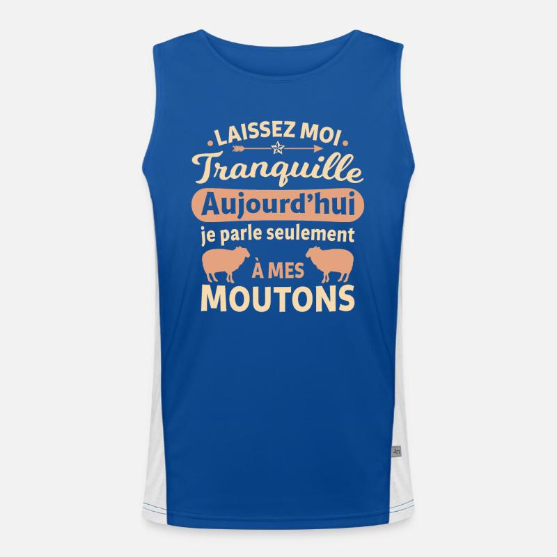 je parle seulement à mes moutons Débardeur respirant contrasté Homme 