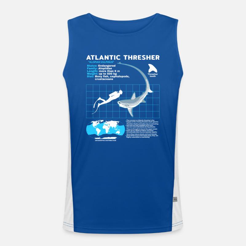 Drescherhai Datenblatt Funktionelles Kontrast-Tank Top für Männer 