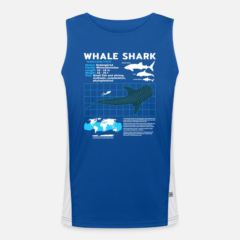 Walhai Datenblatt Funktionelles Kontrast-Tank Top für Männer 