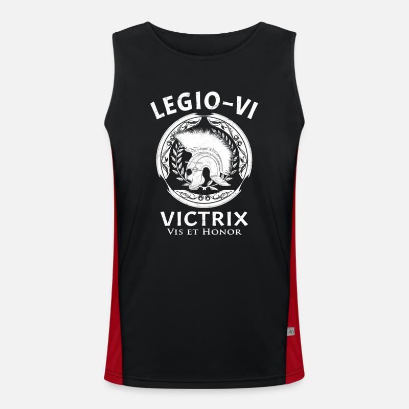 Legio VI Victrix - Men's Functional Contrast Tank Top - black/red