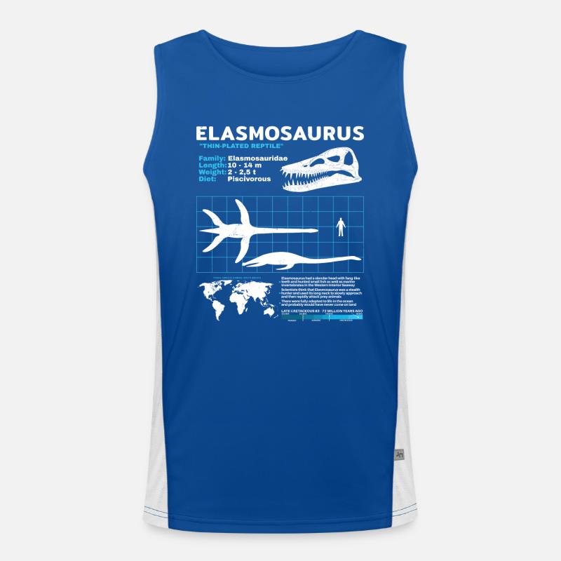 Fiche d’information sur Elasmosaurus Débardeur respirant contrasté Homme 