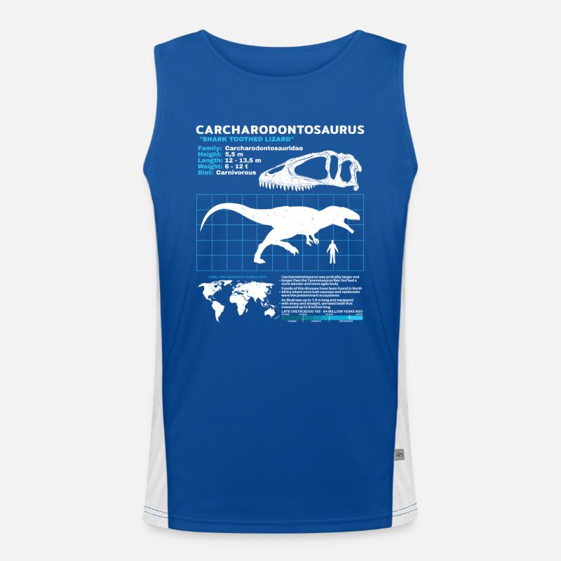 Carcharodontosaurus Datenblatt Funktionelles Kontrast-Tank Top für Männer 