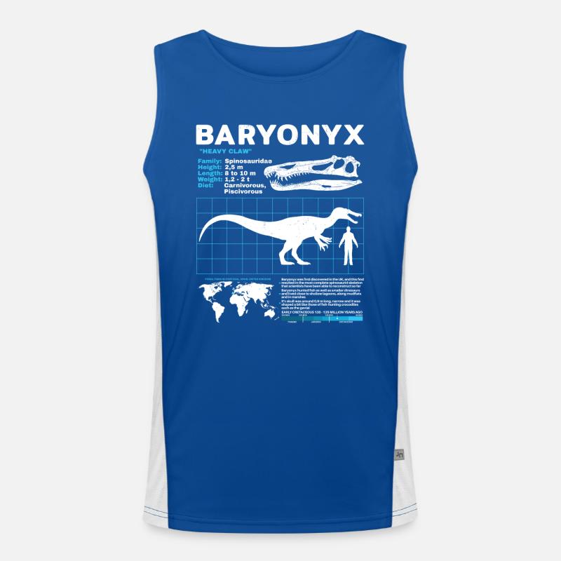 Baryonyx Datenblatt Funktionelles Kontrast-Tank Top für Männer 