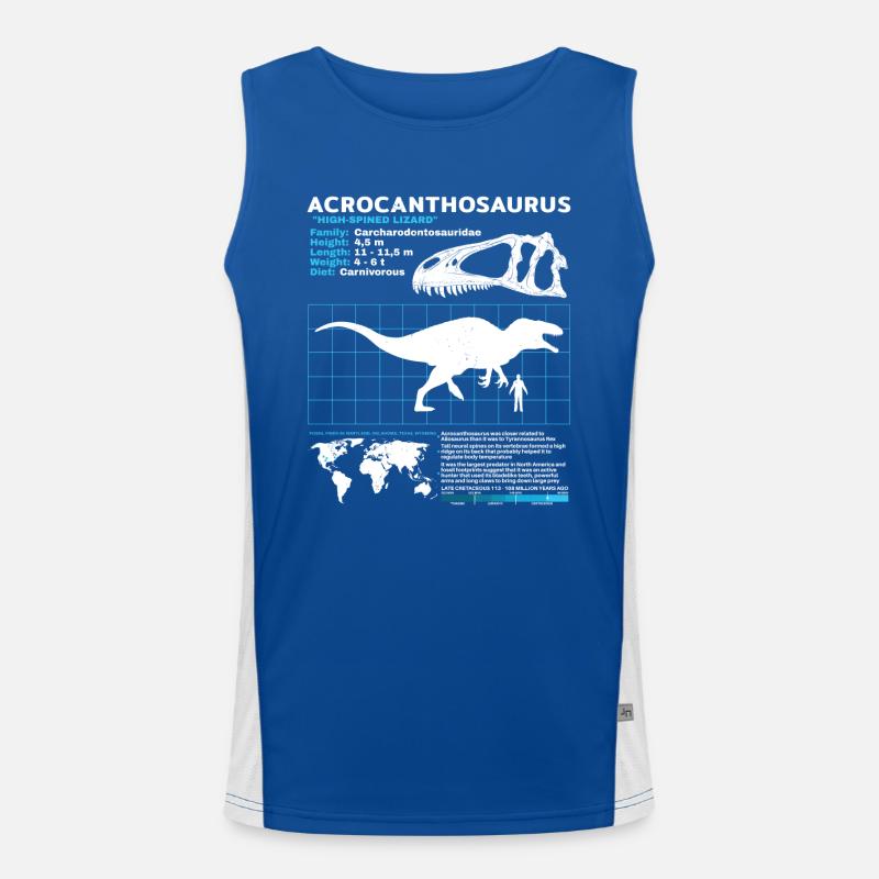 Acrocanthosaurus Datenblatt Funktionelles Kontrast-Tank Top für Männer 