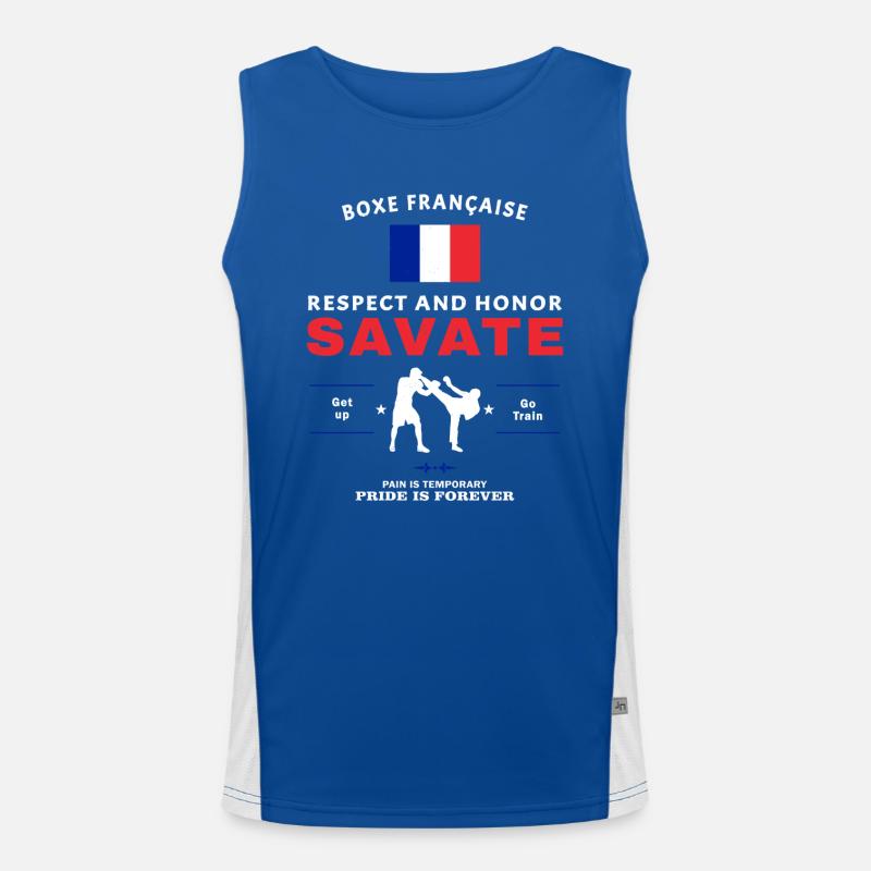 Savate Kickboxer Funktionelles Kontrast-Tank Top für Männer 